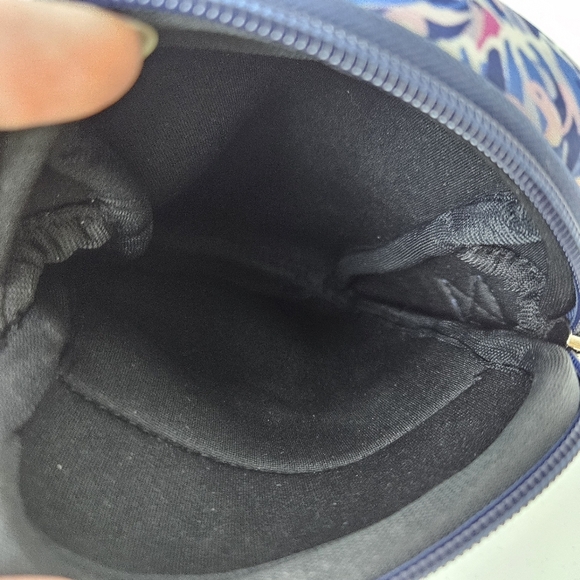 Simply Southern Neobag Blue Leaf Print Mini Crossbody Bag with Striped Strap - Picture 6 of 9